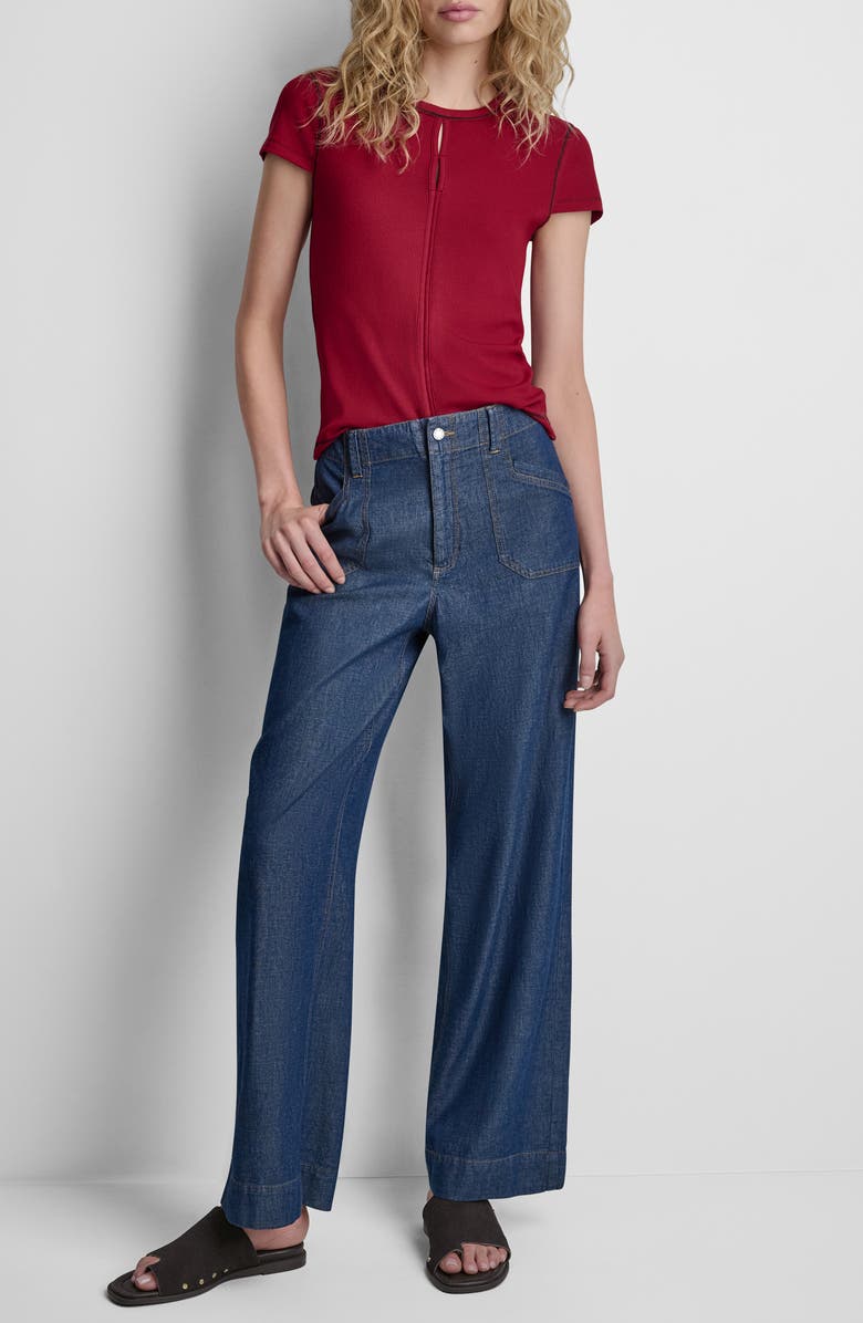 DKNY Wide Leg Ankle Jeans, Alternate, color, 