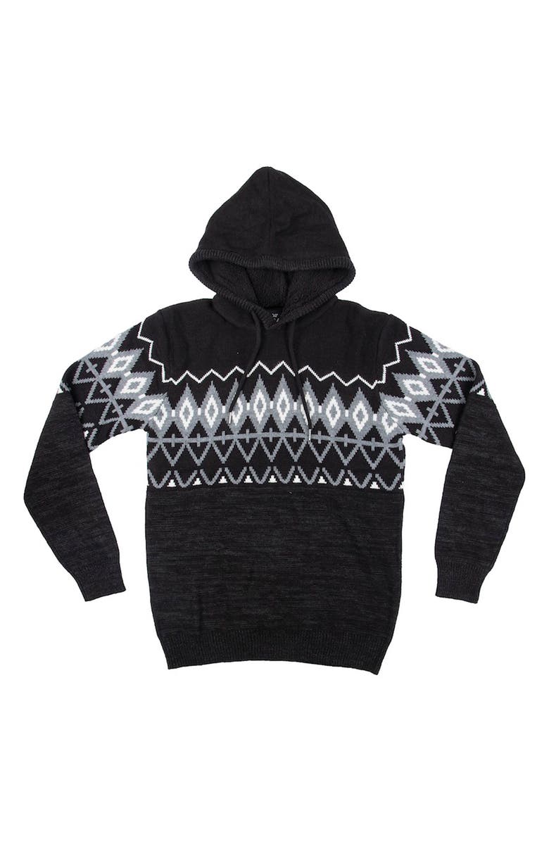 XRAY Colorblocked Pattern Hoodie, Alternate, color, White