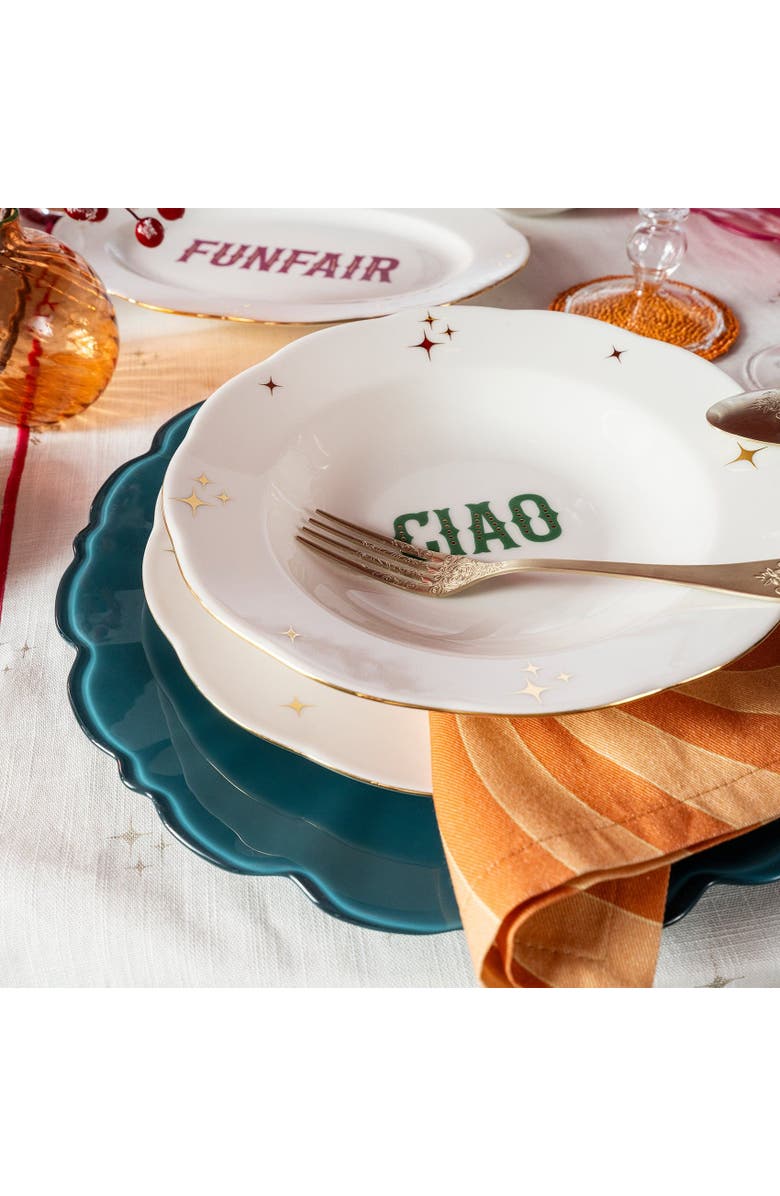 Zsa Zsa Zsu Emet Porcelain Supplate With Gold Rim 9 In, Alternate, color, 