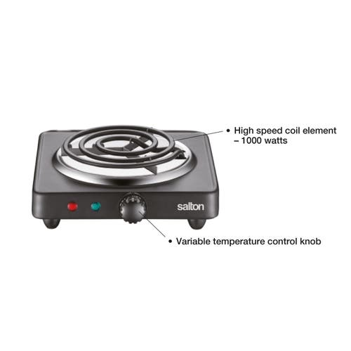 Salton Portable Cooktop Single In Black