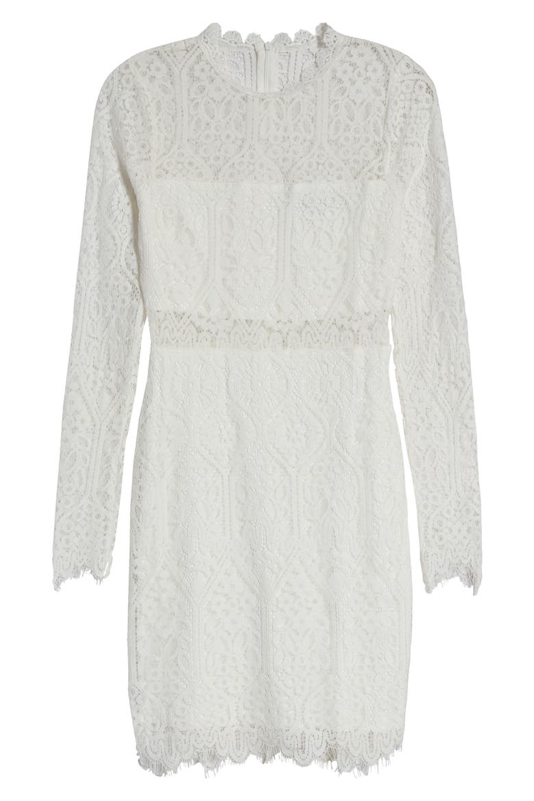 Appetite for Seduction Lace Long Sleeve Dress, Alternate, color, WHITE