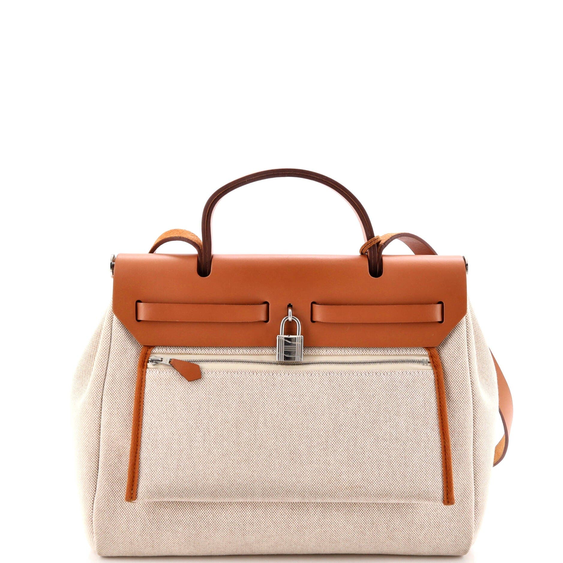 Pre-Owned Hermes Herbag Zip Circuit 24 Vache Hunter and Leather 31, Alternate, color, Gold