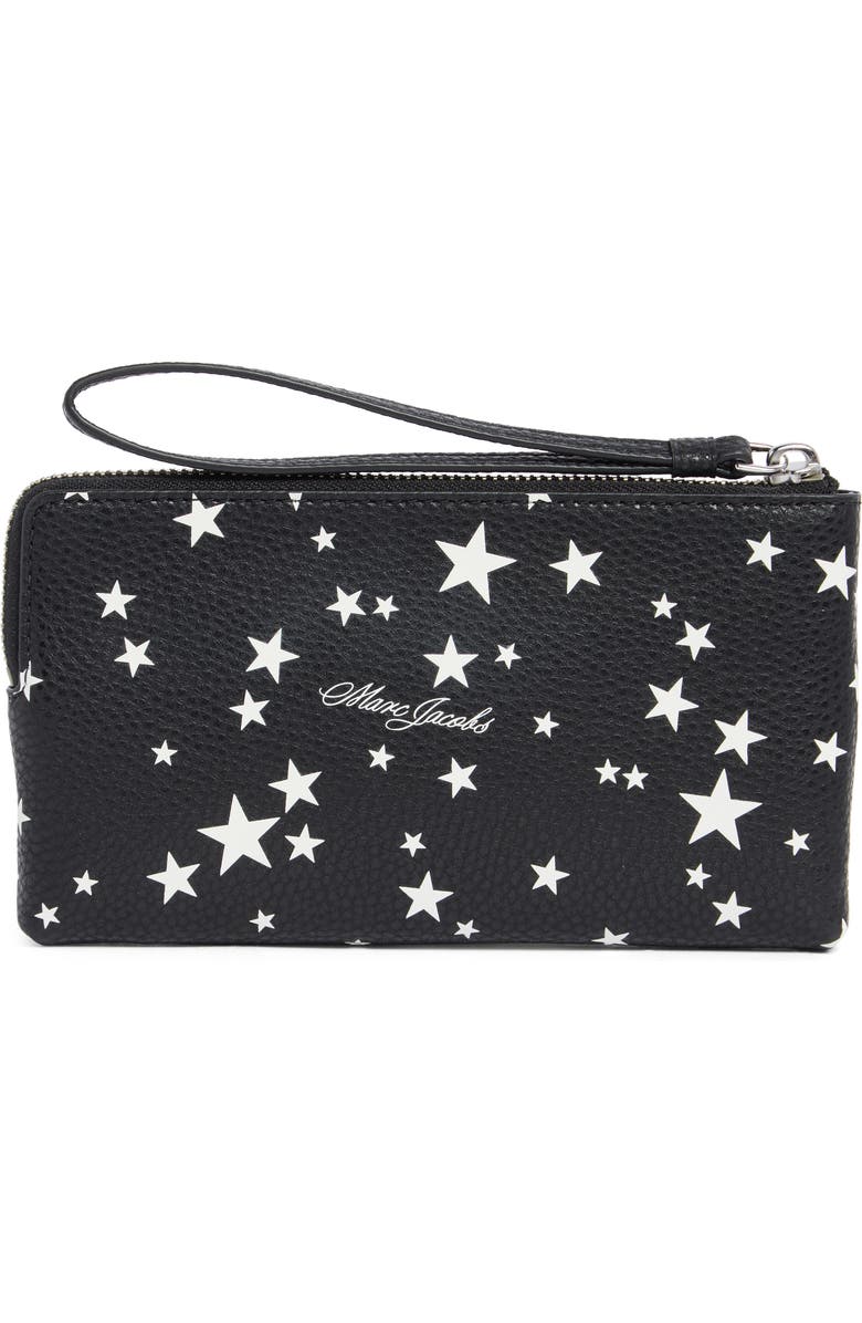 Marc Jacobs Star Print Bold Wristlet Pouch, Alternate, color, Black Multi