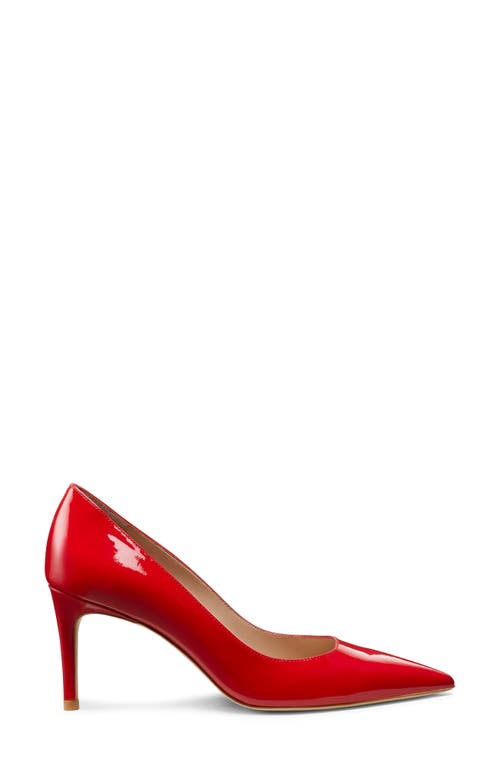 Stuart Weitzman 'stuart Power 75 Pointed Toe Pump In Cherry