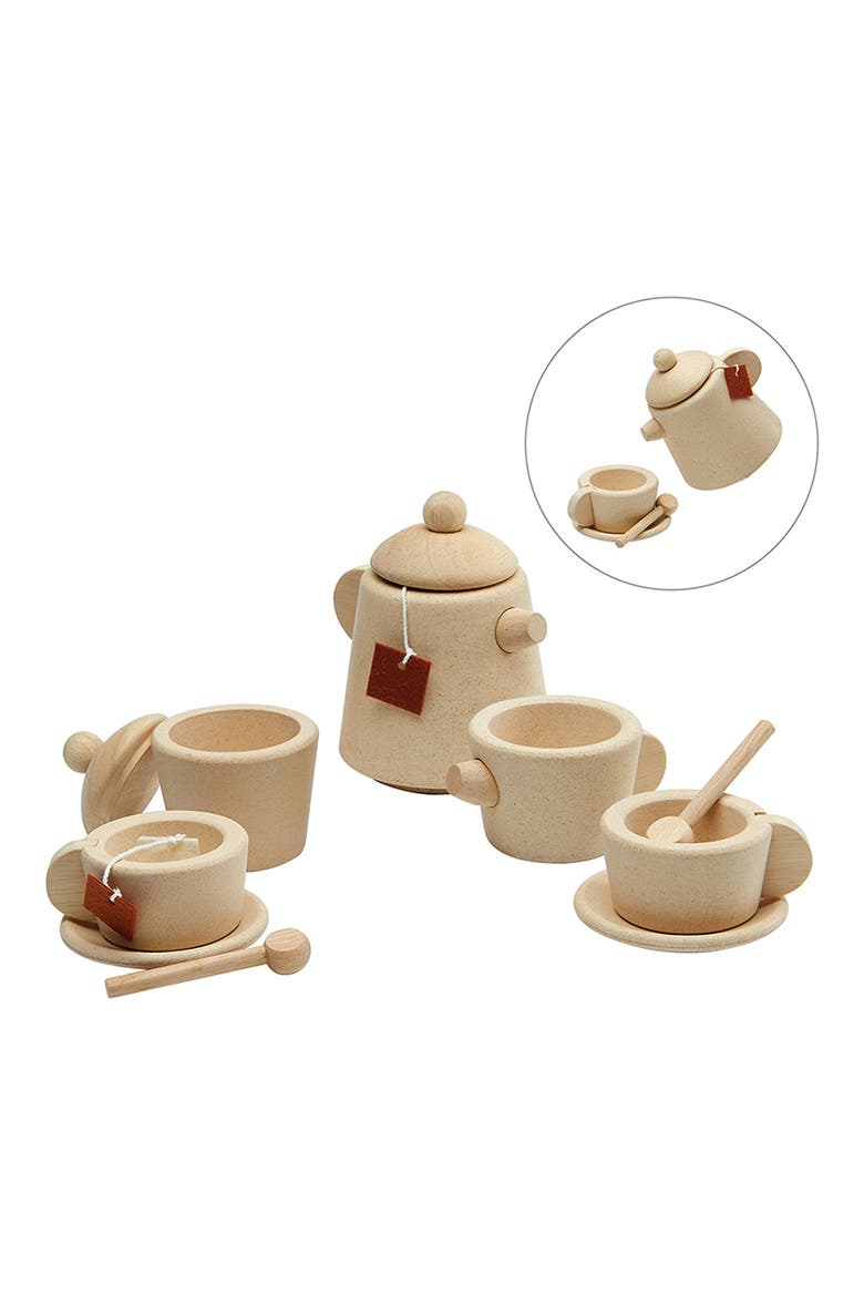 Wooden Tea Set, Main, color, NATURAL