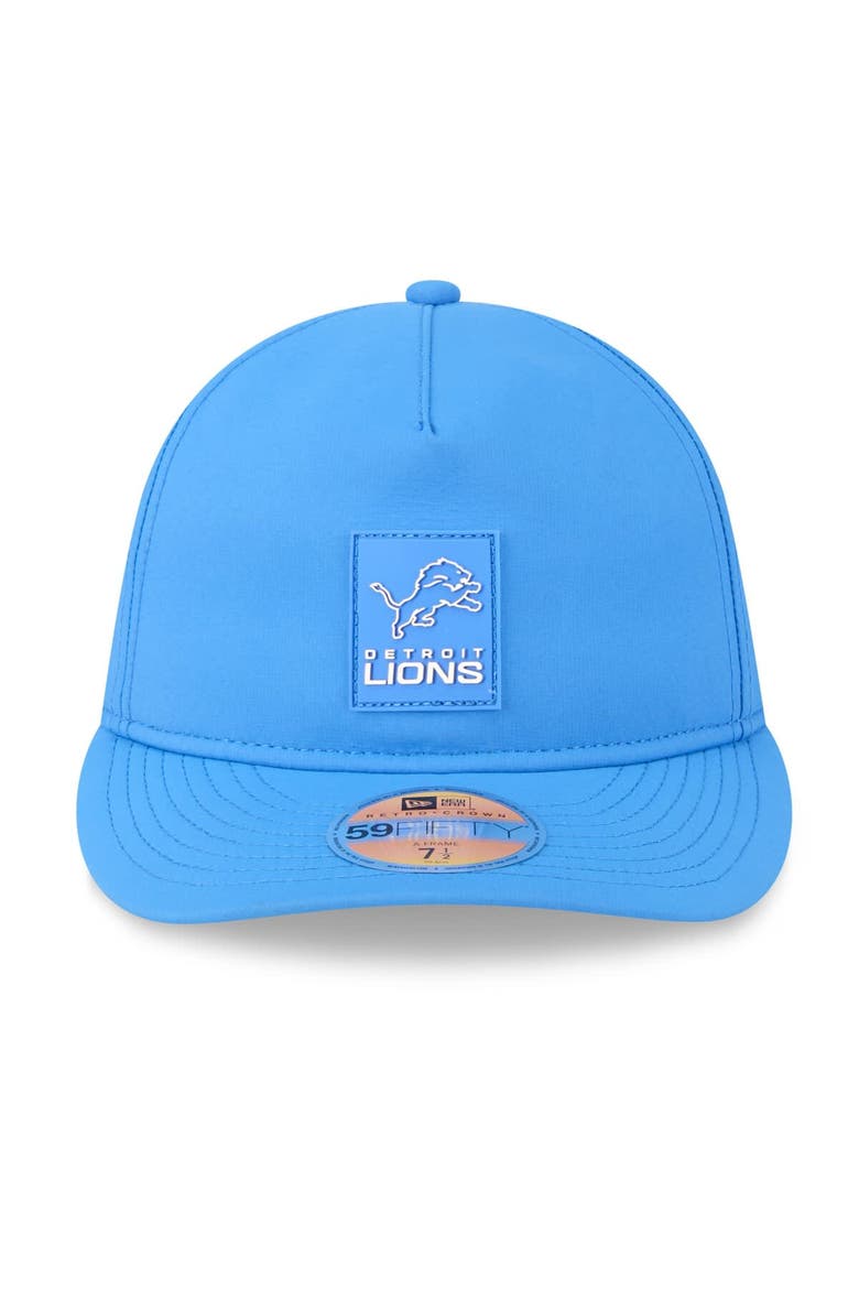 Men's New Era Blue Detroit Lions 2025 Sideline  Retro Crown 59FIFTY Fitted Hat, Alternate, color, Blue