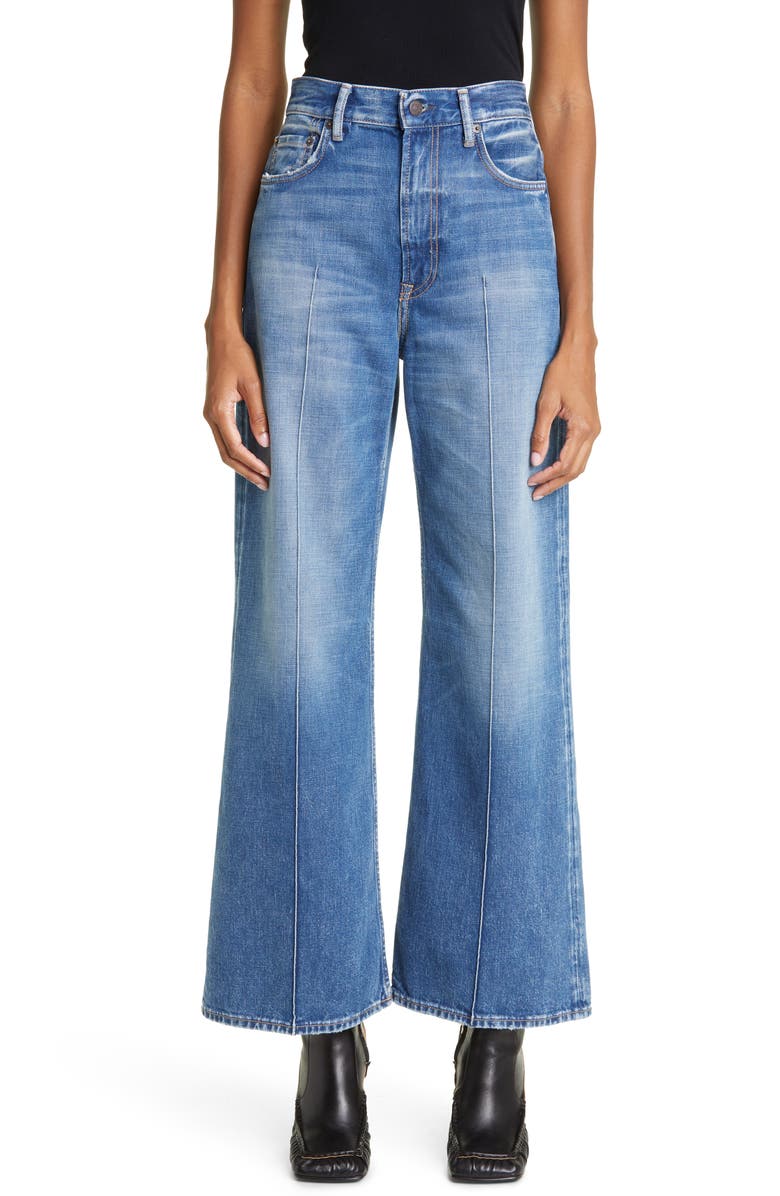 Acne Studios Cassidy High Waist Wide Leg Jeans, Main, color,