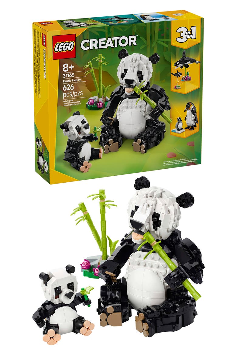 Creator Wild Animals Panda Family Building Kit 31165, Alternate, color, MULTI