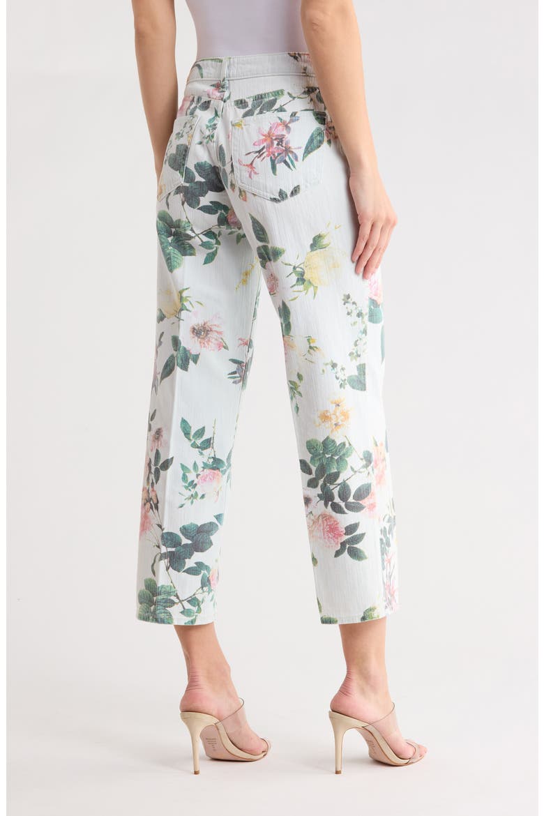 Blaine Low Rise Crop Stovepipe Jeans, Alternate, color, MULTI FLORAL BLEACH