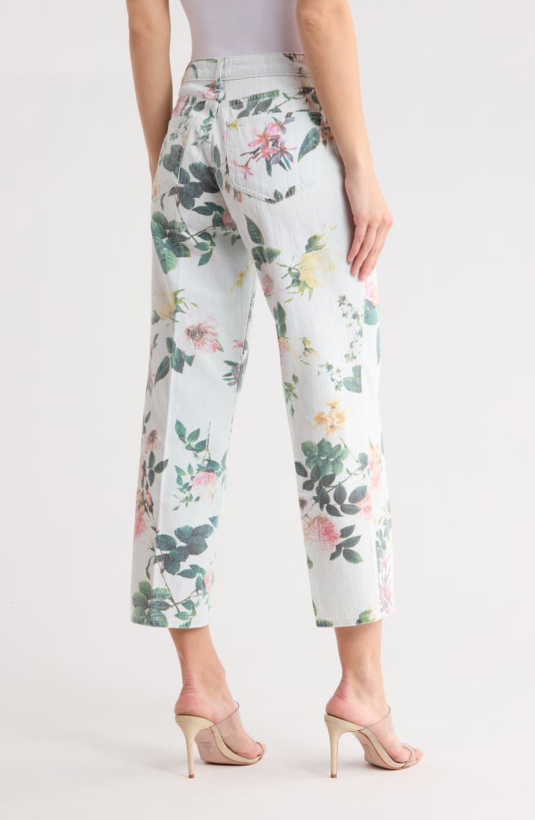 L'AGENCE Blaine Low Rise Crop Stovepipe Jeans, Alternate, color, Multi Floral Bleach