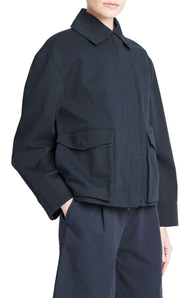 Vince Stretch Cotton Utility Jacket, Alternate, color, Coastal