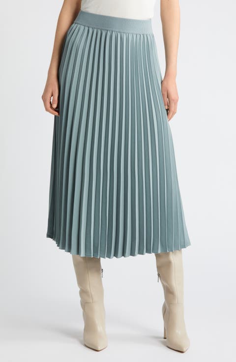 Pleated Midi Skirt