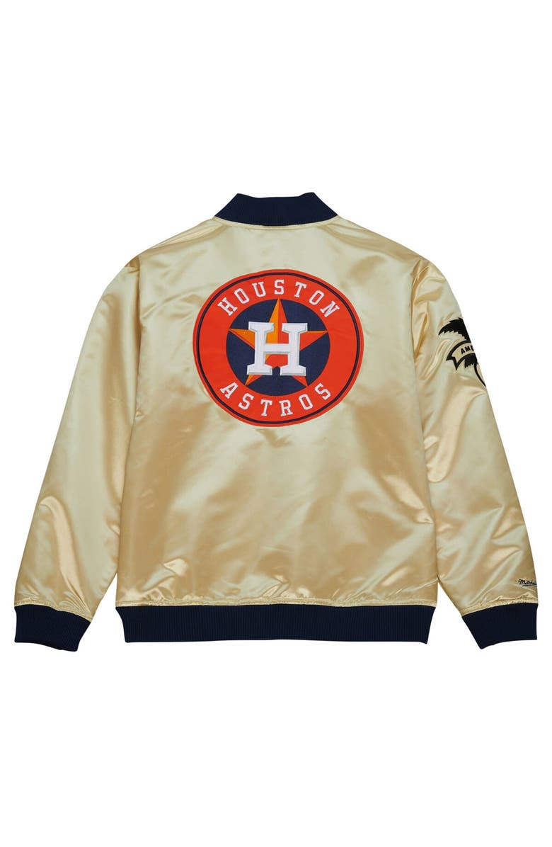Mitchell & Ness Men's Mitchell & Ness Gold Houston Astros OG 2.0 Lightweight Satin Full-Zip Jacket, Alternate, color, Gold