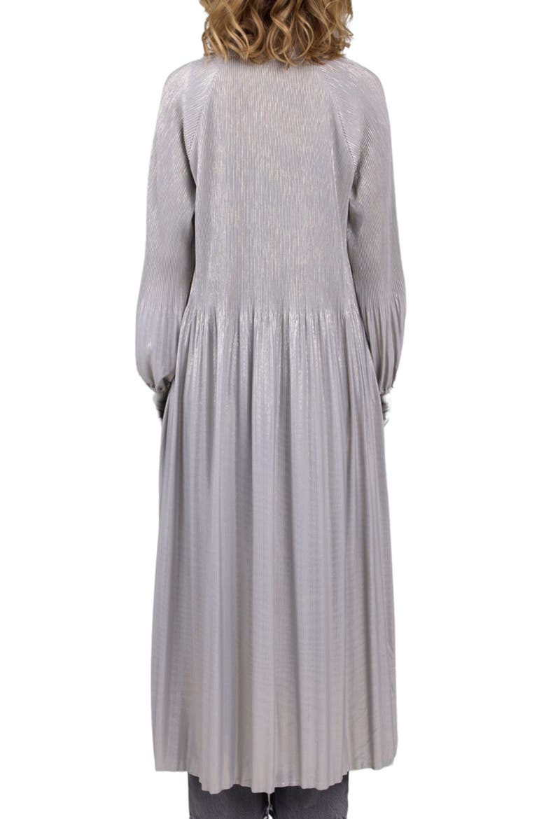 Pleated Shimmer Duster, Alternate, color, GREY
