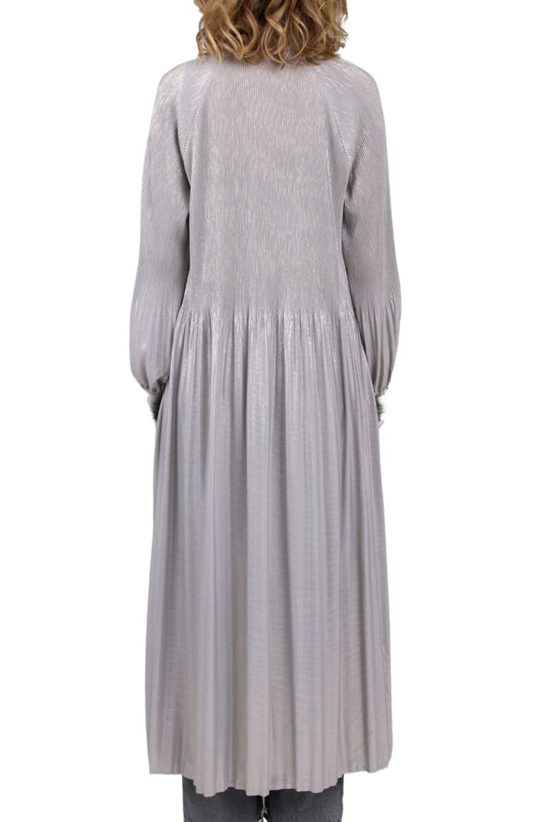 SAACHI Pleated Shimmer Duster, Alternate, color, Grey