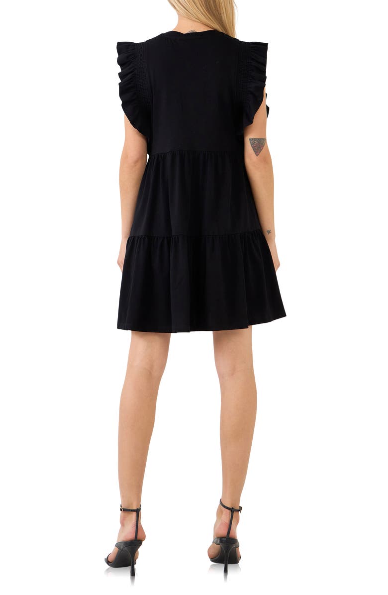 English Factory Ruffle Cotton Babydoll Minidress, Alternate, color, 