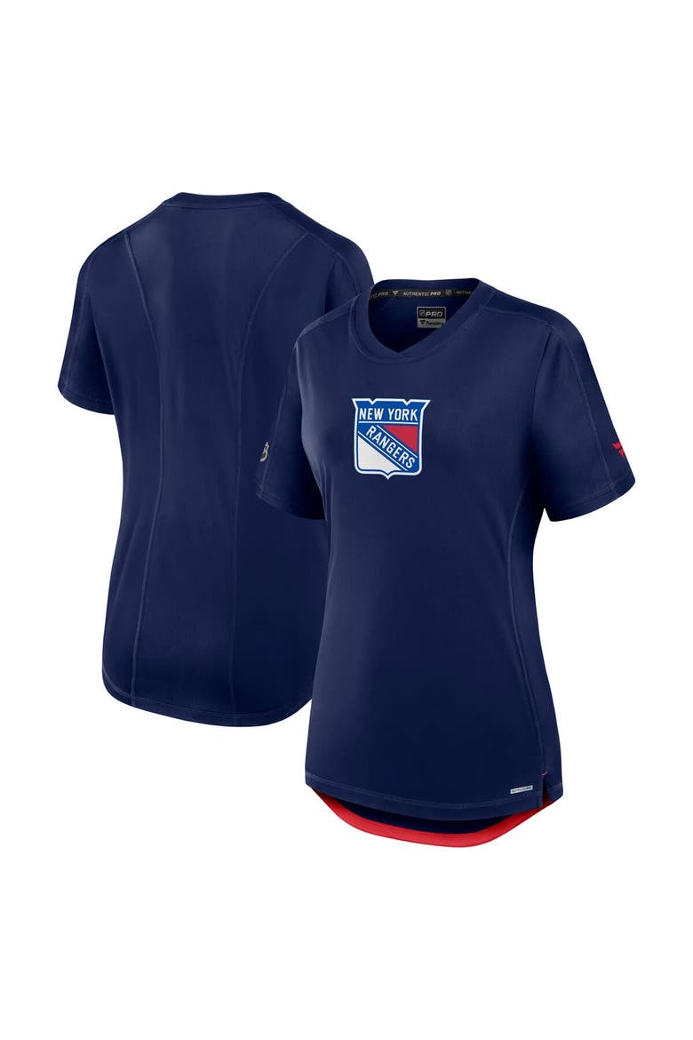Women's Fanatics  Navy New York Rangers Authentic Pro Rink Tech T-Shirt, Alternate, color, Navy