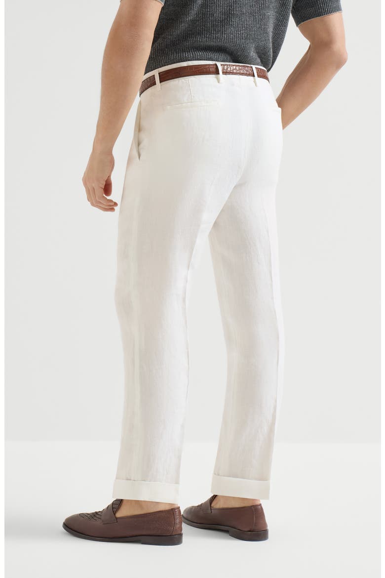Gabardine garment dyed trousers, Alternate, color, Snow