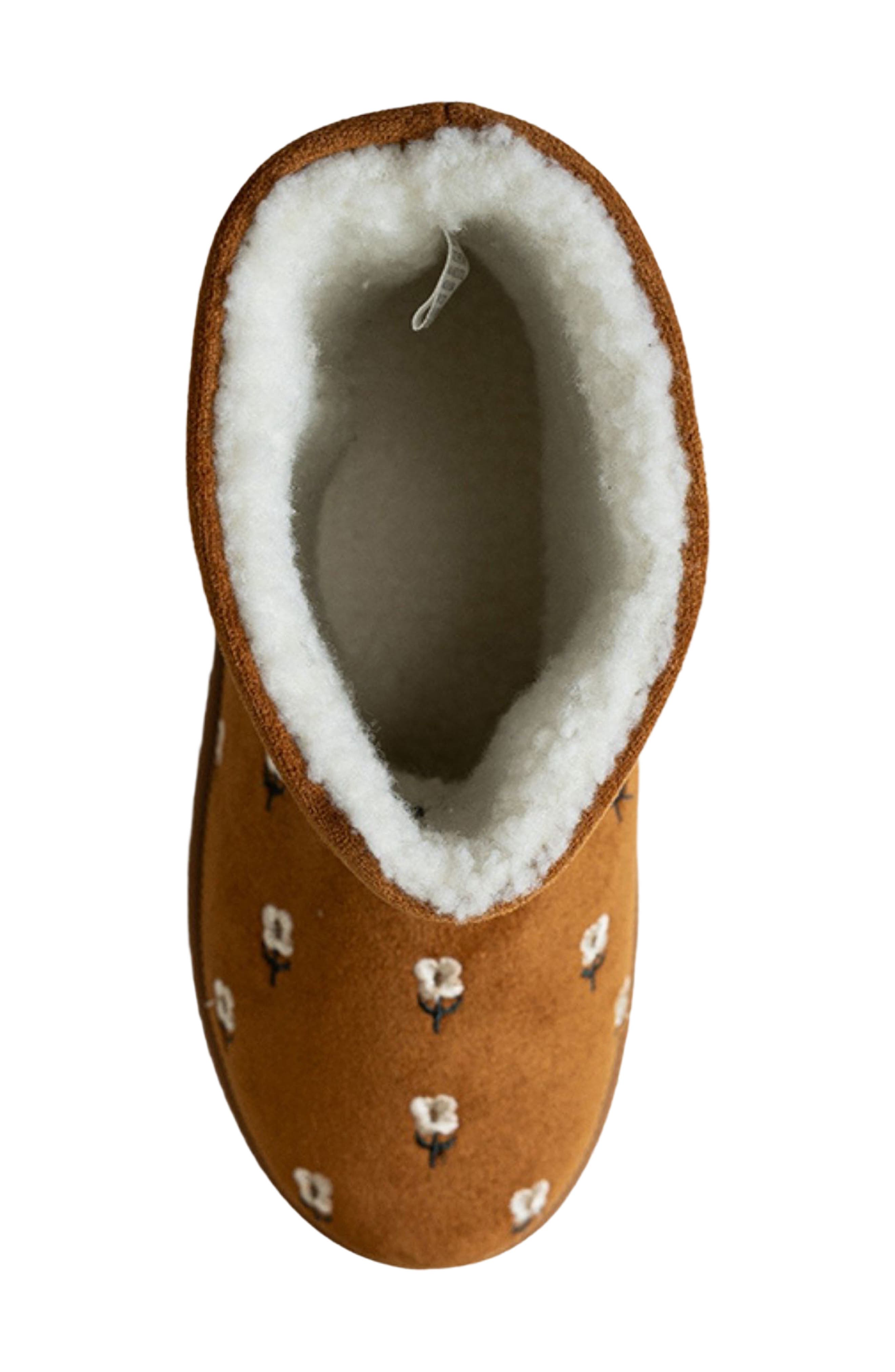 Kids' Embroidered Faux Suede Boot, Alternate, color, COGNAC