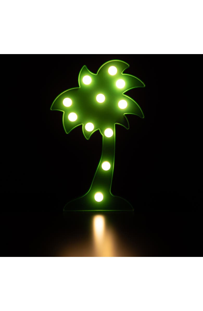 Northlight LED Lighted Palm Tree Marquee Wall Art - 10" - Green, Main, color, Green