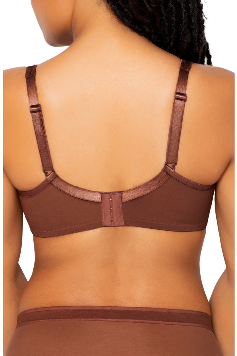 Sheer Mesh Plunge T-Shirt Bra, Alternate, color, CHOCOLATE