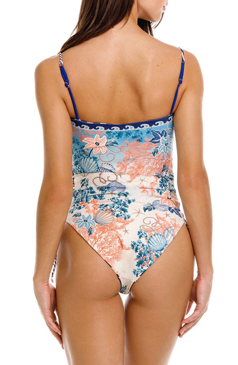 Agua Bendita Mariel Sereia Reversible One-Piece Swimsuit, Alternate, color, Blue