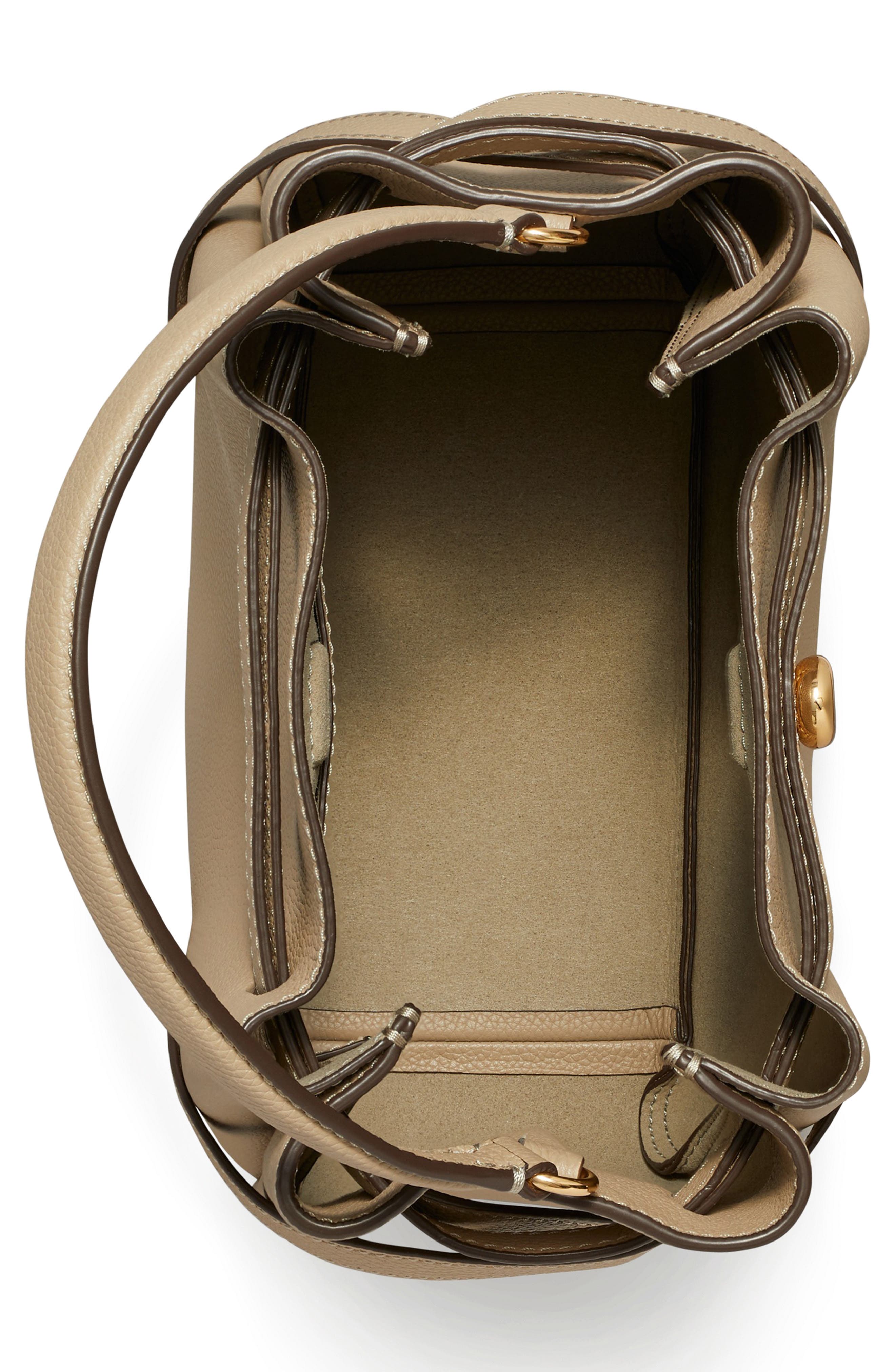 Romy Pebble Leather Bucket Bag, Alternate, color, SOFT CEMENT