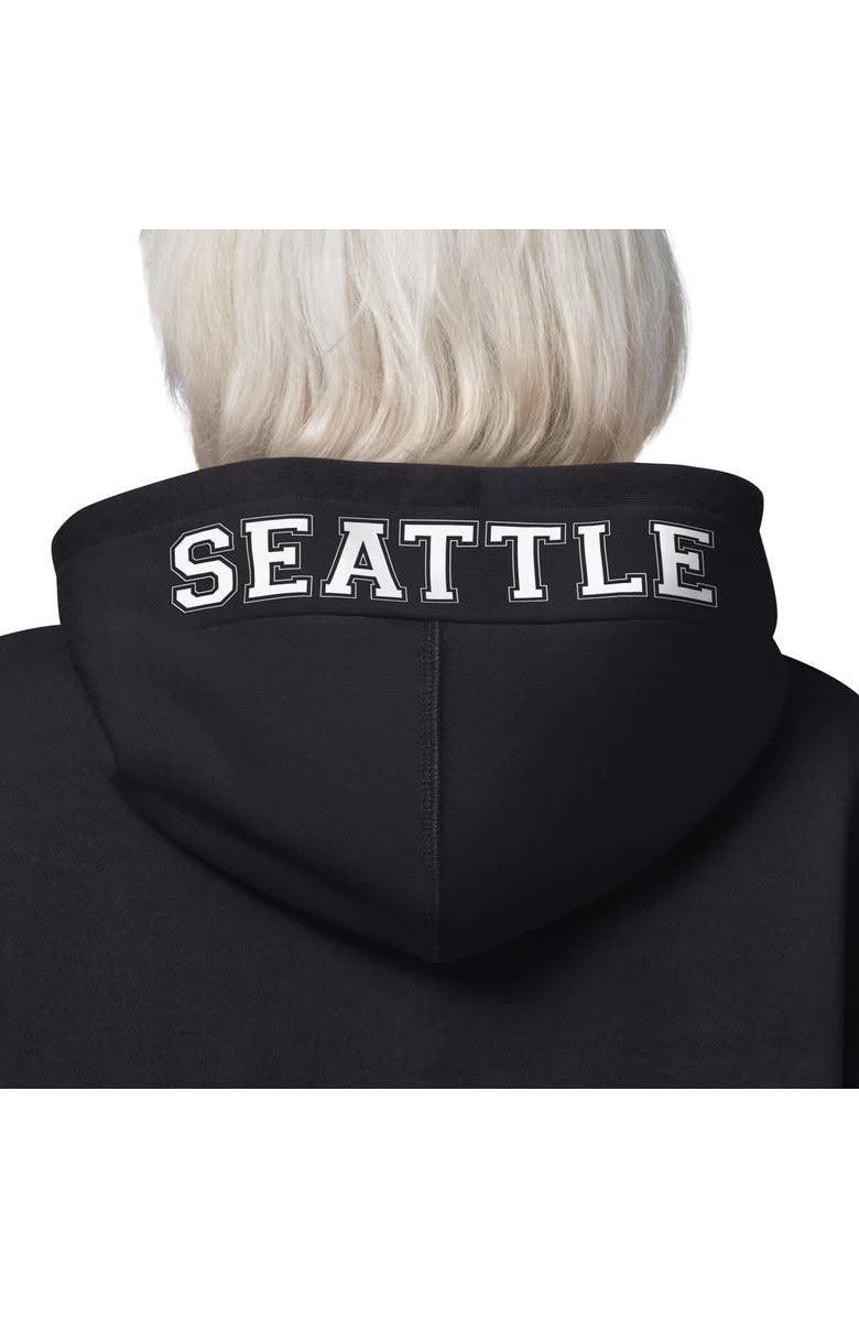 STARTER Women's Starter  Black Seattle Seahawks 4th Down Full-Zip Hoodie, Alternate, color, Black