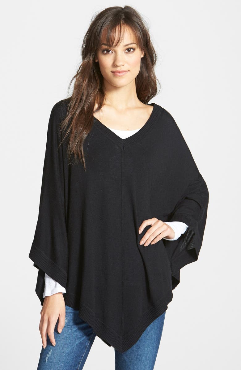 Splendid V-Neck Poncho, Main, color, 