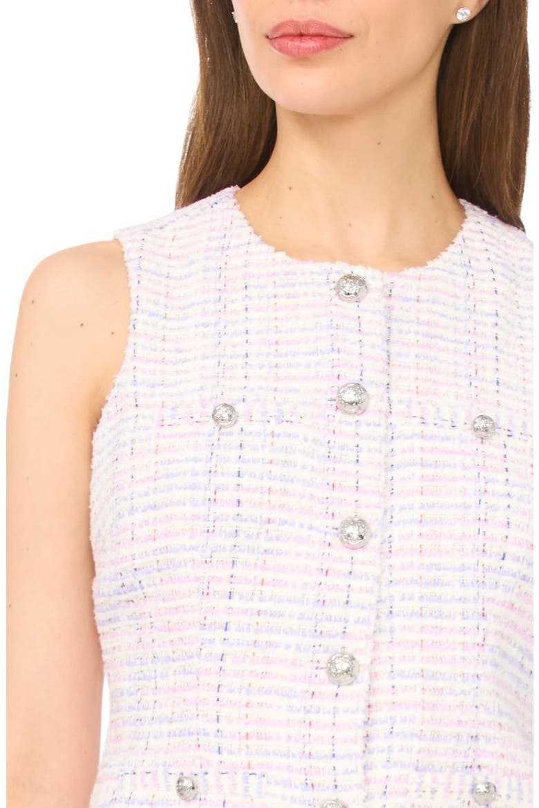Tweed Cutaway Vest, Alternate, color, NEW IVORY