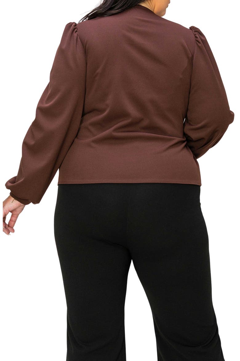Yelena Wrap Top, Alternate, color, LIGHT BROWN