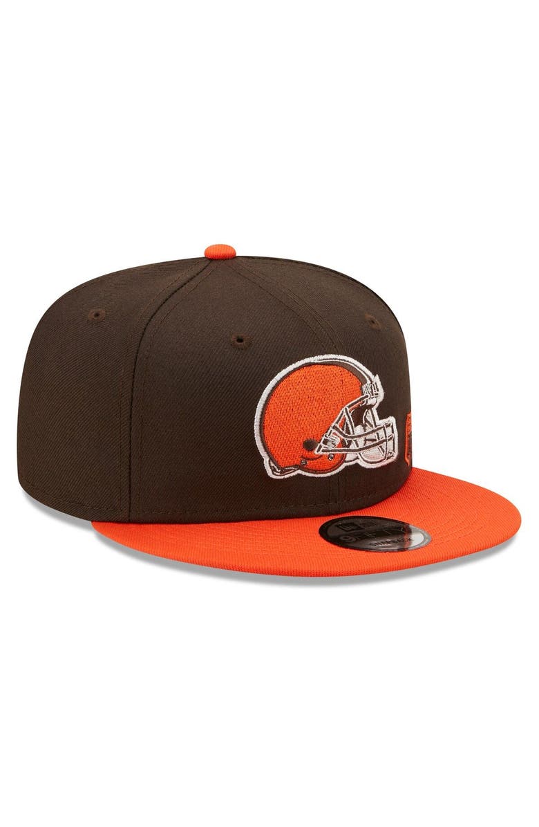 New Era Men's New Era Brown/Orange Cleveland Browns Flawless 9FIFTY Snapback Hat, Alternate, color,