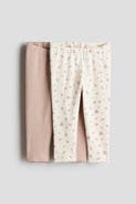 H&M 2-pack Ribbed Cotton Leggings