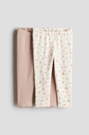 H&M 2-pack Ribbed Cotton Leggings