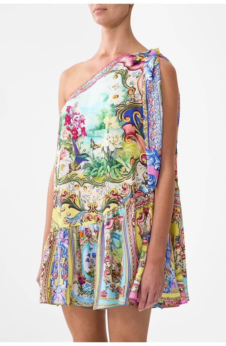 Camilla Tie One Shoulder Short Dress Spirit Of Santa Maria, Alternate, color, Spirit Of Santa Maria