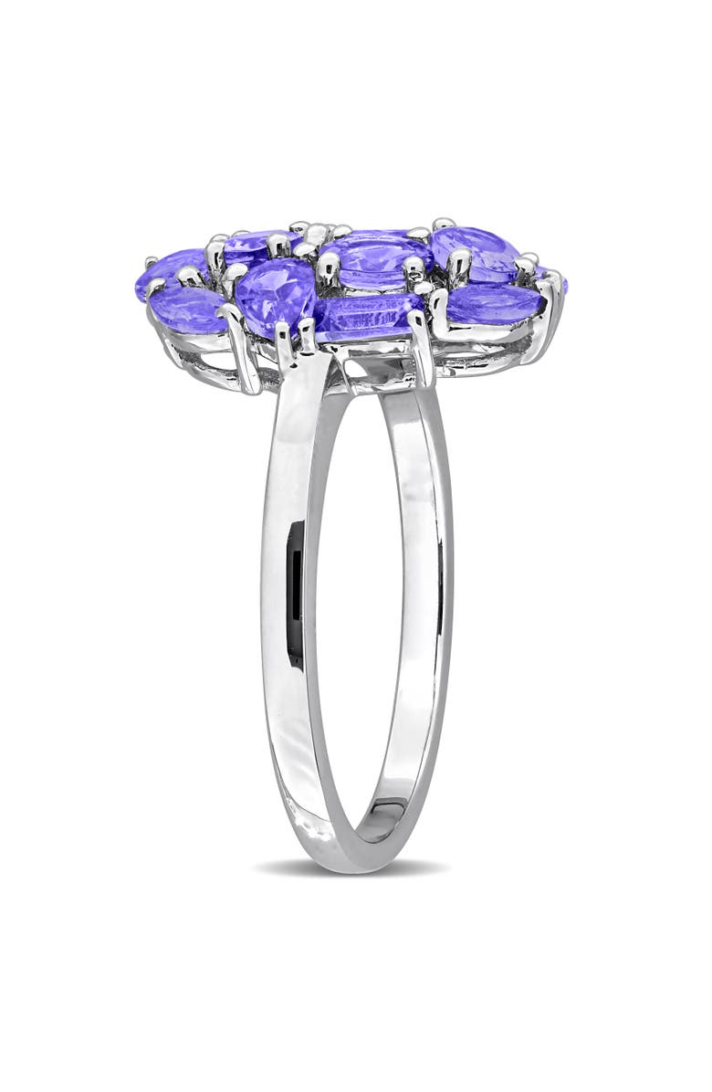 Julianna B. Tanzanite Cluster Cocktail Ring Sterling Silver, Alternate, color, Tanzanite