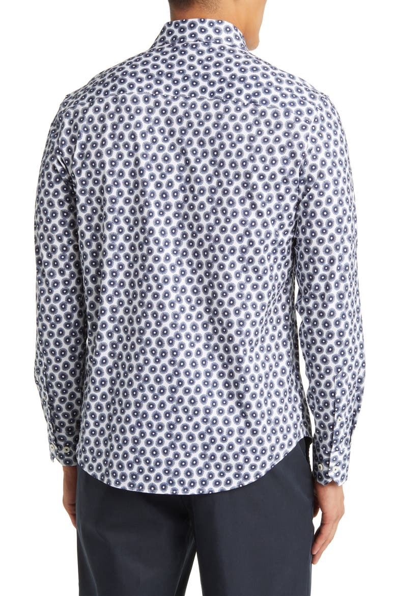 James OoohCotton® Abstract Print Button-Up Shirt, Alternate, color, CHALK