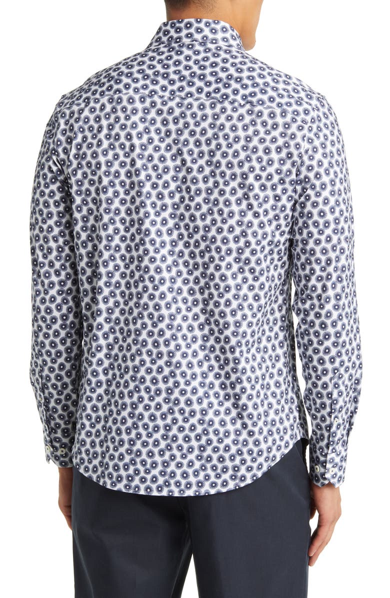 Bugatchi James OoohCotton<sup>®</sup> Abstract Print Button-Up Shirt, Alternate, color,
