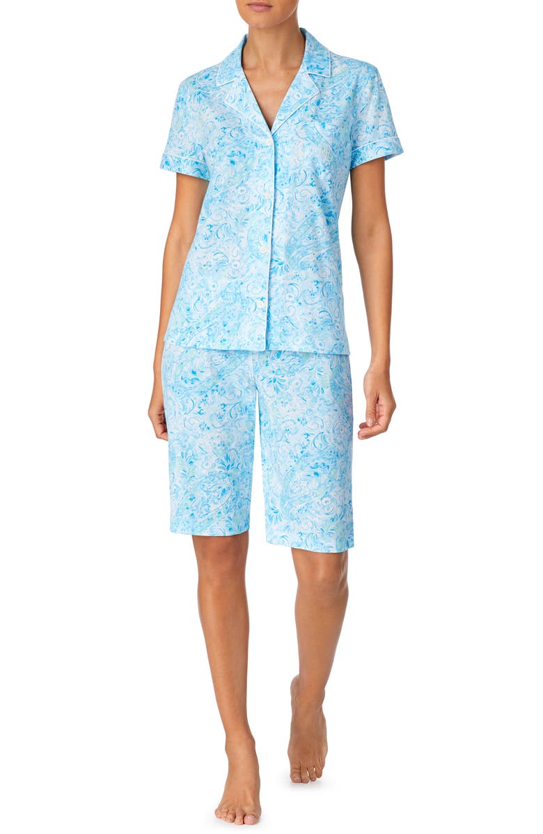 Lauren Ralph Lauren Notch Bermuda Pajamas, Main, color, 