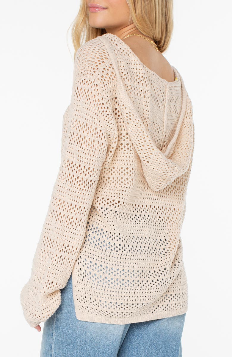 Roxy Hippie Love Open Stitch Hoodie, Alternate, color, Parchment Solid