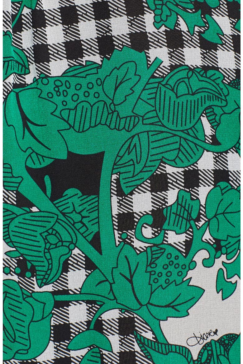 'Camden' Print Silk Top, Alternate, color, TOILE COLLAGE GREEN