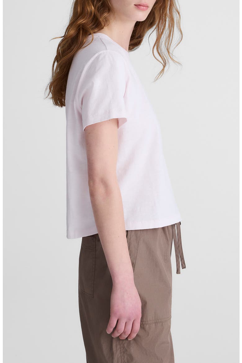 Boxy Crop Cotton Slub T-Shirt, Alternate, color, PALE PINK