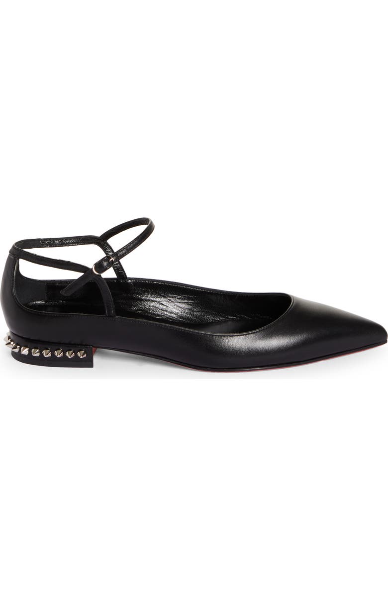Christian Louboutin Conclusive Spike Pointed Toe Flat, Alternate, color,