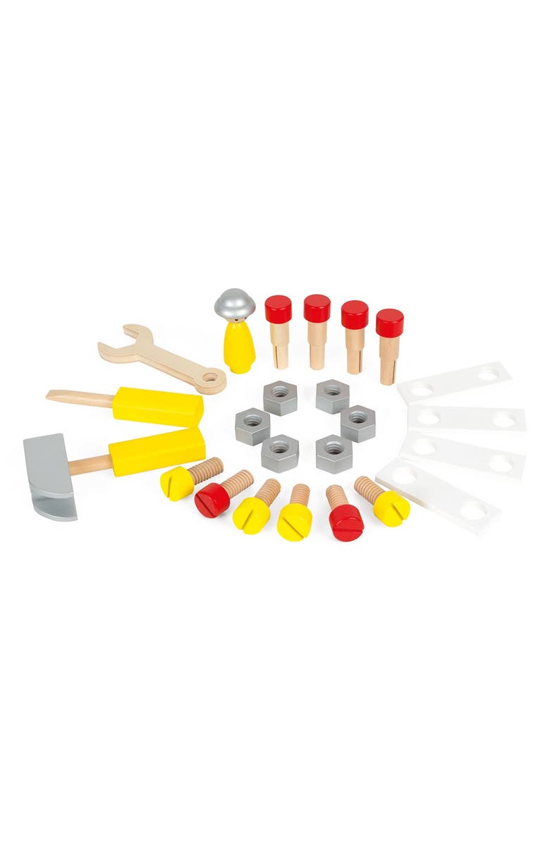 Janod 'Bricolo Redmaster Workbench and Trolley' Toy Set, Alternate, color, 