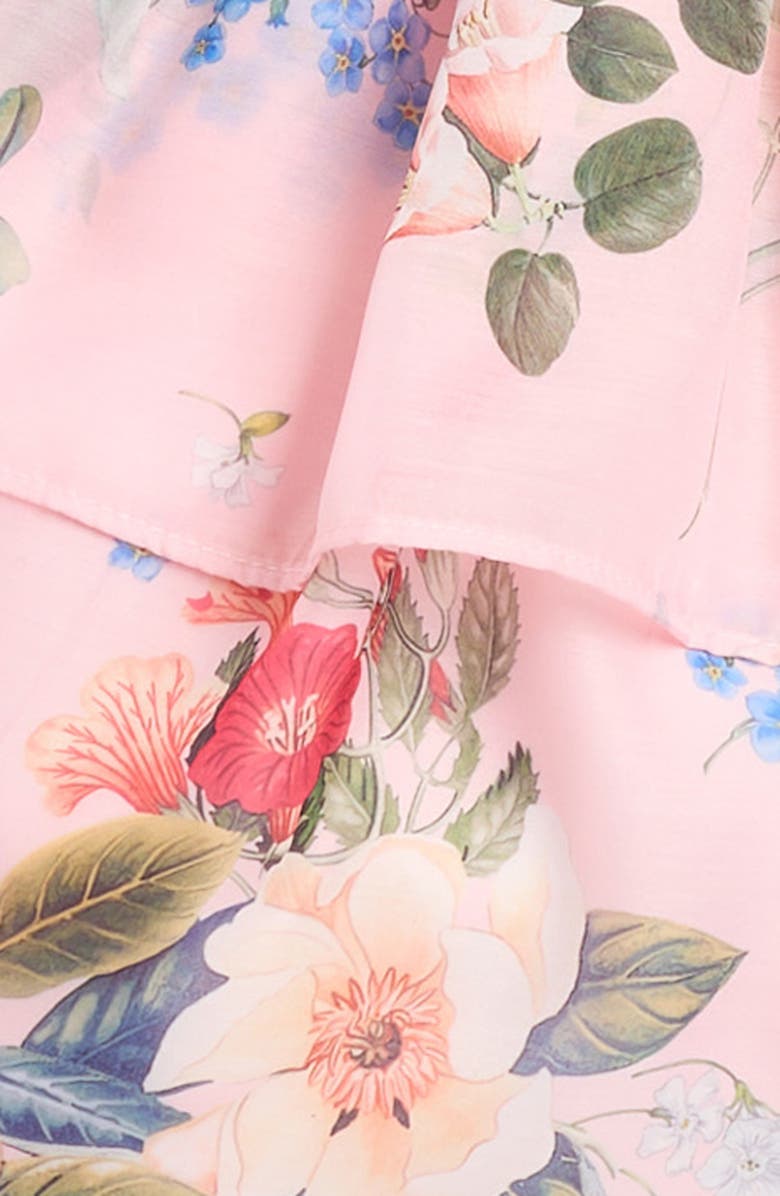 Pippa & Julie Rylie Floral Organza Party Dress & Bloomers, Alternate, color, 