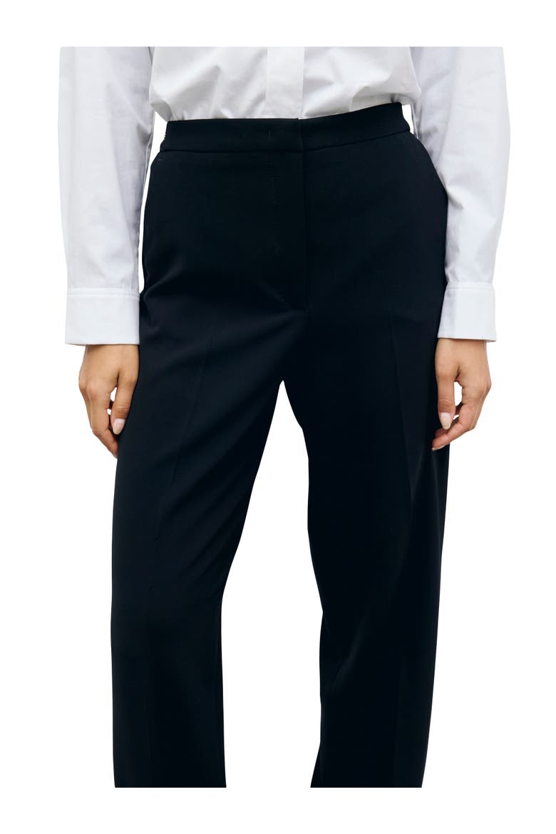 Mili Wide Leg Tailored Trousers, Alternate, color, Black