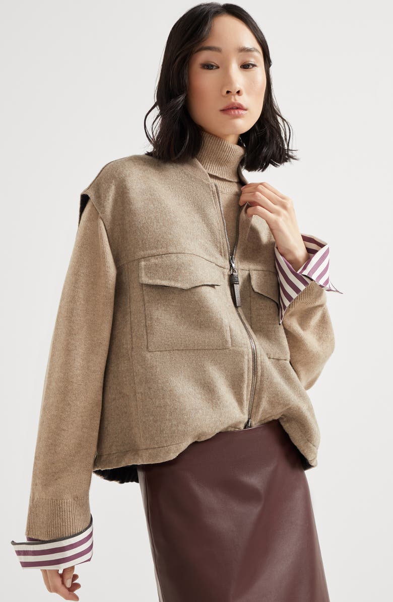 Brunello Cucinelli Hand-crafted vest, Alternate, color, Rope