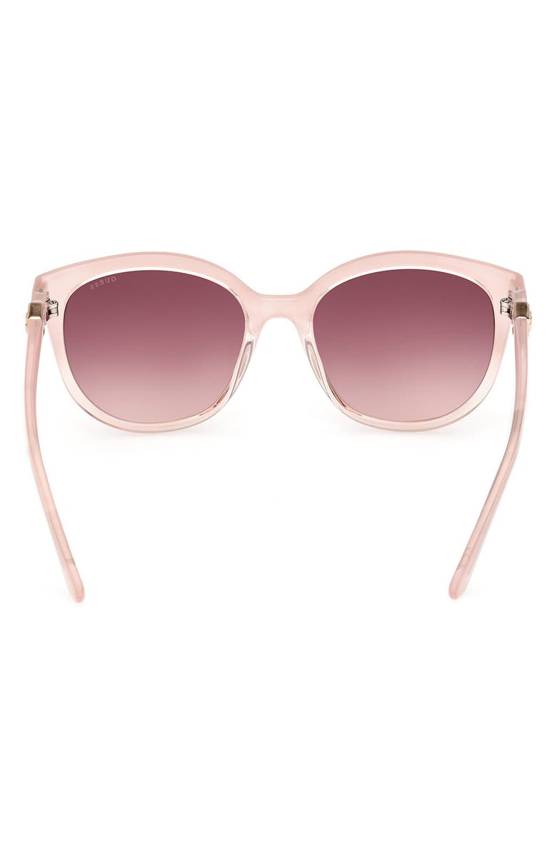 GUESS Round Sunglasses, Alternate, color, Pink / Gradient Bordeaux
