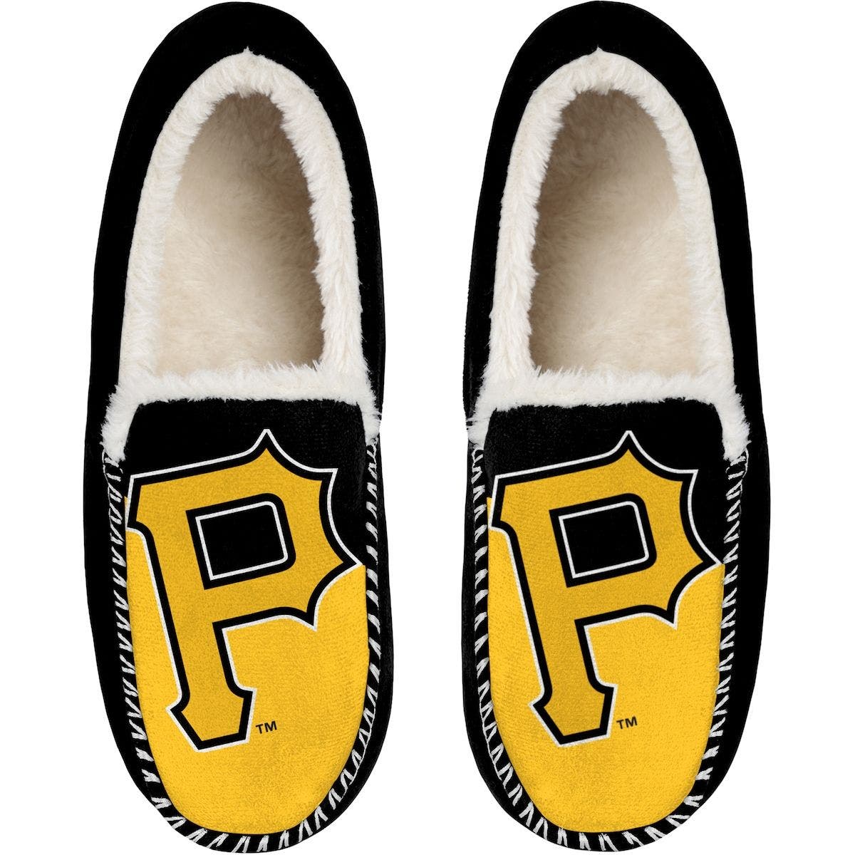 FOCO Men's FOCO Pittsburgh Pirates Colorblock Moccasin Slippers, Main, color, 