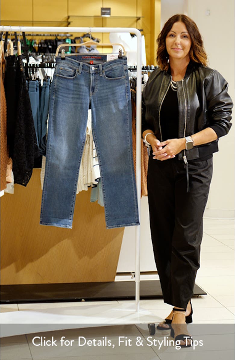 Sweet Mid Rise Crop Straight Leg Jeans, sales video thumbnail
